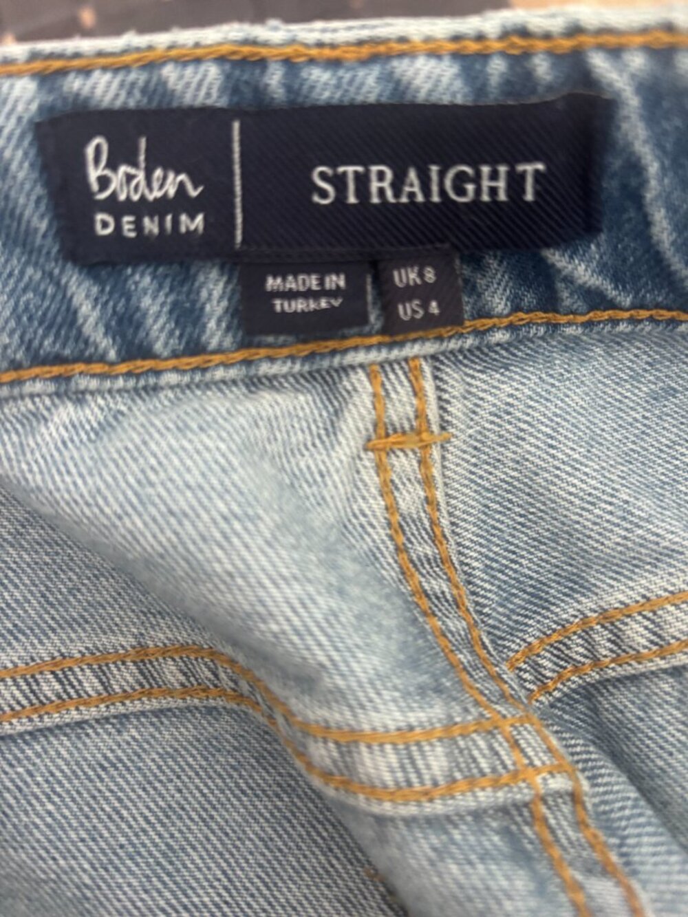 NEVER WORN- Boden Denim Women’s US 4- Blue Relaxed Straight Jeans- Style #R0189 - Picture 8 of 8